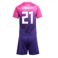 Echipament fotbal Germania Ilkay Gundogan #21 Tricou Deplasare European 2024 pentru copii maneca scurta (+ Pantaloni scurti)